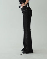 Cold stud skinny bootcut jeans