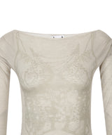 CORSET SHEER LONG SLEEVE_BEIGE