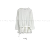 (Brushed) FRILL STRAP LONGSLEEVE