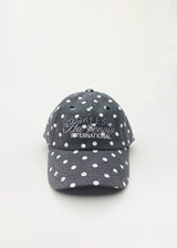 ビンテージウォッシングドットボールキャップ (Pigment Black)
