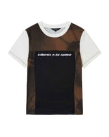 ブロックグラフィックSS Tシャツ _ ブラウン