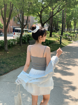 #AN Lace Strap Cap Sleeveless (3color)
