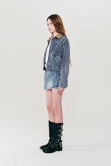 CORDUROY COLLAR WORK JACKET [BLUE]