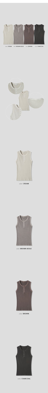 [S/S] Pigment golgi henry neck sleeveless(4color)