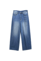 AZURE WIDE DENIM PANTS / BLUE