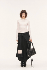 Classic pleats skirt - black