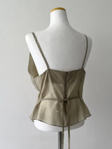 Draped Tencel See-through Bustier