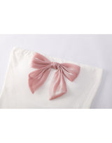 [Bracap O] Roman Ribbon Off-Shoulder Banding Tube Top White