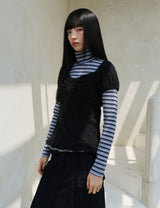 ソフト ポケット スカート(NAVY)