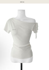 [♡MADE♡] vodka rib cashmere one-shoulder nt