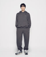 25FW BASIC LOGO NAPPING HOODIE CHARCOAL
