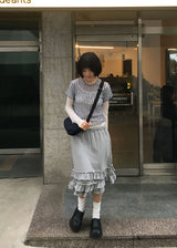 FRILL MIDI SKIRT