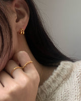 (silver925) ツーラインワンタッチピアス *gold