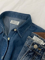 [MADE] DITZ HALF DENIM SHIRT