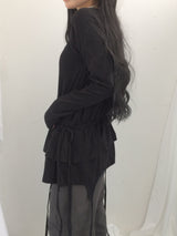 サイドストラップフリルワンピース