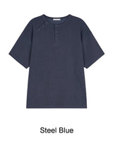 Felder Double Henley Neck Short Sleeve Tee