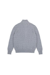 Cable Knit Zip Cardigan