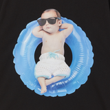 25SS BABY FACE TUBE BOY SLEEVE T-SHIRT BLACK