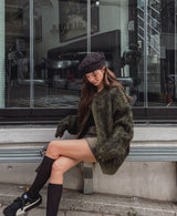 Referred Wool Round Cardigan