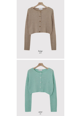 PL Embossing Crop Knit Cardigan (4color)