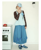 UnsocialNight 秋新作スタープリント薄手ラウンドネック長袖Tシャツ