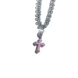 ZiRCONiUM CROSS BYZANTiNE CHAiN NECKLACE #110