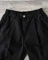 MP WASHED CURVED PANTS BK
