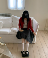ナイローバランスデニムサージェリー ミディスカート