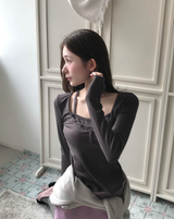 elver slim layer button tee