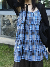 Meadow Check Button Blouse (2c)