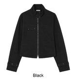 Deen high-neck cropped jacket