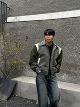 Stadium varsity collar jacket