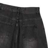 25SS WIDE BASIC DENIM SHORT PANTS BLACK