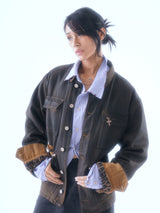SIGNATURE BACK PATCH HAND-STITCHED クロスパッチポケットストライプシャツ