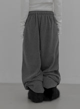 Winter Lettering Fleece Pants