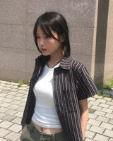 [MADE] Kanon Vintage Stripe Short Sleeve Shirt