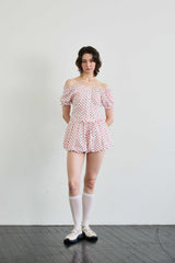 MINI HEART TWO WAY BLOUSE / WHITE