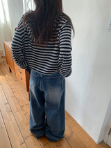 Bahiu Washing Wide Denim Pants