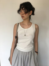 シルバーボールロングネックレス (1color)