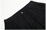 Raw Wide Pintuck Denim Pants