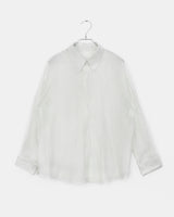 Manin Stripe See-Through Oversized Fit Long Sleeve Shirt