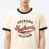 エッセンシャルスタンダード半袖リンガーTシャツアリゾナ クリーム