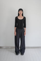LACE U NECK T-SHIRT