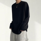 オーク ワッフル ショルダー カット ロングスリーブ Tシャツ