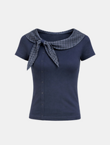 Mave Check Layered Tee
