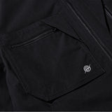 Poly Cotton Zip Shirts Jacket - BLACK