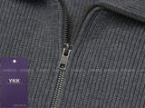 Nade Washable Overfit High Neck Turtle Semi-Zip-Up Knit