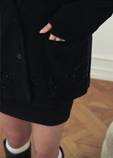 Flower Beaded Classic Jacket
