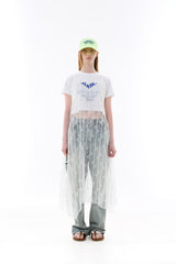 A RIBBON LAYERED ONE-PIECE / WHITE