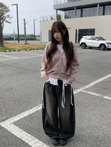 トソンウォッシングワイドポケットデニムパンツ